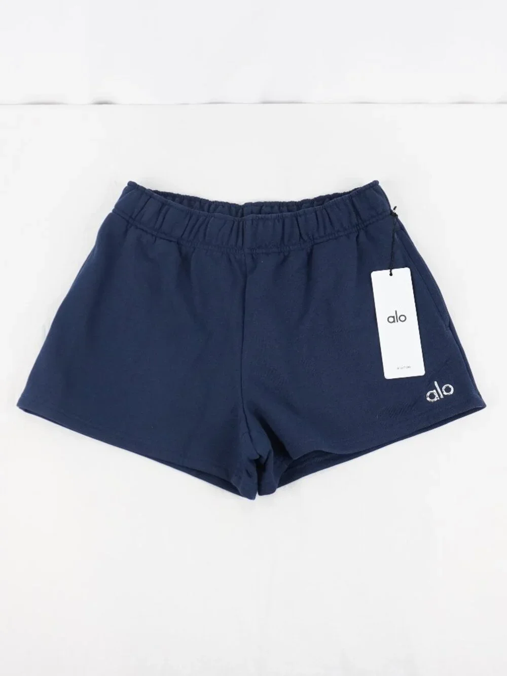 Alo Accolade Relaxed Fit French Terry Shorts In Navy - Women's Size Small - NWT